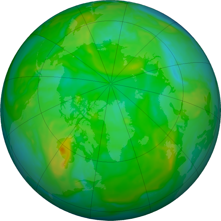 Arctic ozone map for 11 July 2023